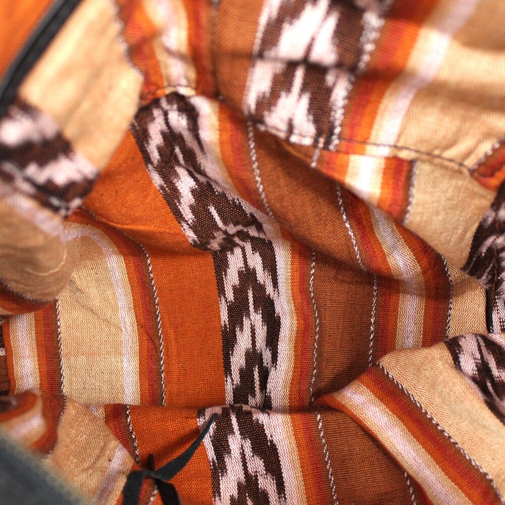 MARIA'S ARTISAN SHOP MULTICOLOR HUIPIL TEXTILE CROSSBODY TOTE BLACK LEATHER NWT - Picture 11 of 11